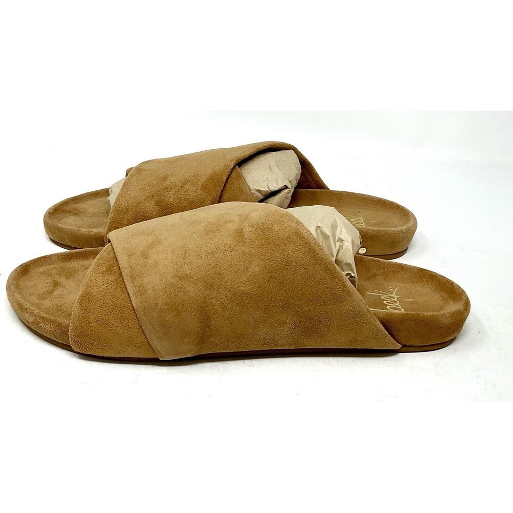 Beek Kea Slide Sude Sandals Almond Tan Size NIB - Picture 8 of 12